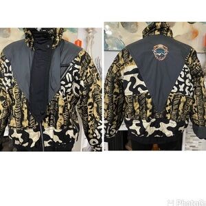 Vintage Obermeyer ski leopard assault jacket size 10